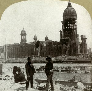 Radnice z McAllister Street při pohledu na severovýchod, 1906. od Unbekannt