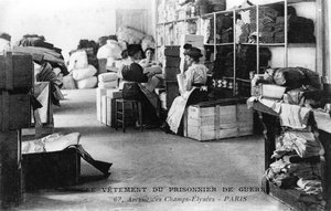 Oděvy pro válečné zajatce, Champs-Élysées, Paříž, první světová válka, 1914-1918 od Unbekannt