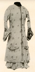 Kabát a celé kalhoty z hnědého brokátu s květy a listy, c1670, 1937. od Unbekannt