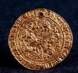 Mince Korabelnik cara Ivana III Averse: květinový kříž, 1471-1490 od Unbekannt