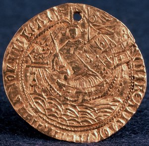 Mince Korabelnik cara Ivana III., Revers: Vládce na jeho lodi, 1471-1490 od Unbekannt