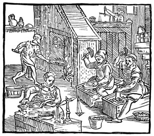 Minciři při práci, 1577, 1893 od Unbekannt