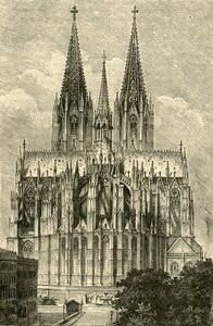 Kolínská katedrála, z východu, 1890. od Unbekannt