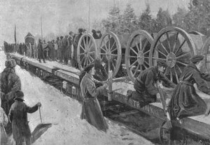 Koloniální jednotky pro Jižní Afriku, 1900: kanadské dělostřelectvo strhávání v Ottawě, 1901. od Unbekannt