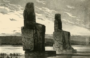 Kolosální Staues v Thébách, 1890. od Unbekannt