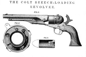 Revolver Colt Frontier, vynalezený Samuelem Coltem 1814-62, c1850 od Unbekannt