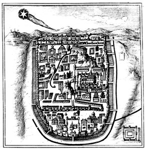 Kometa z roku 66 n. l. Halley nad Jeruzalémem, 1666 od Unbekannt