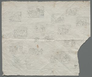 Kompoziční skici podle Raphaela a dalších umělců recto, c. 1800. od Unbekannt