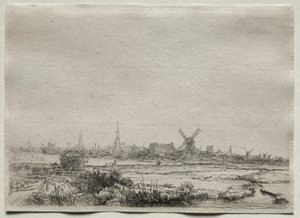 Kopie pohledu na Amsterdam ze severozápadu, 1700s. od Unbekannt