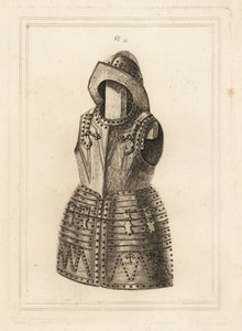 Corcelet nebo oblek z jasného brnění z arkebuze a čelenka Morion z Tower of London od Unbekannt
