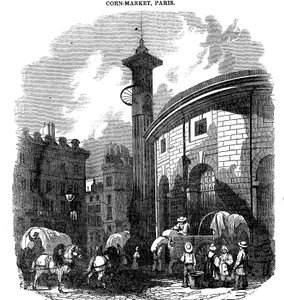 Kukuřičný trh, Paříž, 1836 od Unbekannt