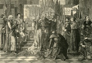 Korunovace Ludvíka I. Uherského jako krále Polska v Krakově, 1370, 1890. od Unbekannt