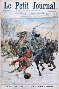 Kozáci bojující proti Mandžuům, rusko-japonská válka, 1904 od Unbekannt
