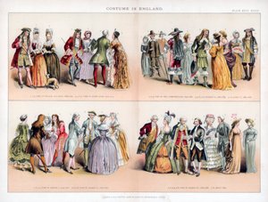 Kostým v Anglii, c18. století od Unbekannt