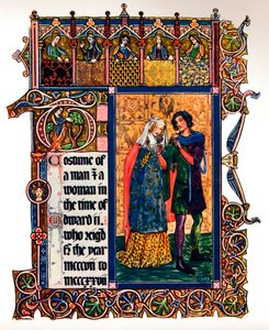 Kostým muže a ženy v době Edwarda II., 1909 od Unbekannt