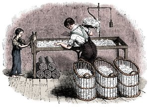 Výroba bavlny, c1845 od Unbekannt