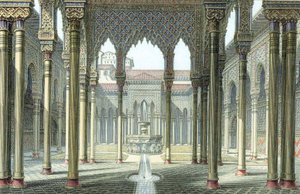 Dvůr lvů, palác Alhambra, Granada, Španělsko, konec 19. století od Unbekannt
