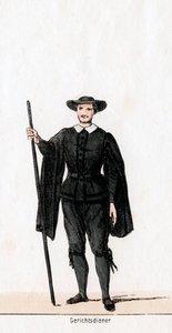 Dvorní zřízenec, návrh kostýmů pro Shakespearovu hru, Jindřich VIII., 19. století od Unbekannt