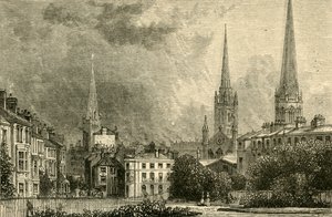 Coventry – The Spires of Trinity, St. Michaels, and Christ Church, 1898. od Unbekannt