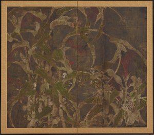 Coxcombs, kukuřice a ranní slávy, Momoyama období, 1568-1615. od Unbekannt