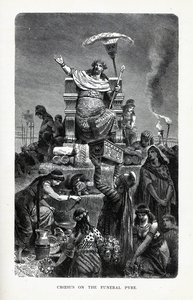 Croesus na pohřební hranici, 1882 od Unbekannt