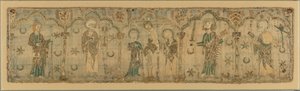 Ukřižování lemované Saints, Britové, ca. 1270 pravděpodobně před rokem 1272. od Unbekannt