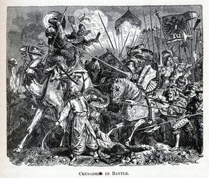 Křižáci v bitvě, 1882 od Unbekannt
