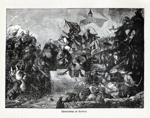 Křižáci v bitvě, 1882 od Unbekannt