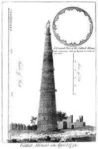 Cuttub Minar v dubnu 1794, 1799 od Unbekannt