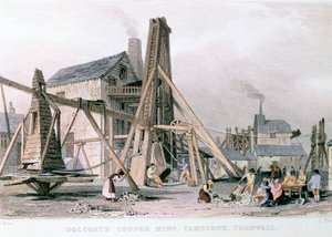 Měděný důl Dalcoath, Camborne, Cornwall, c1830 od Unbekannt