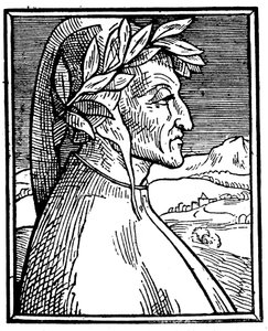 Dante Alighieri 1265-1321, italský básník, 1521 od Unbekannt