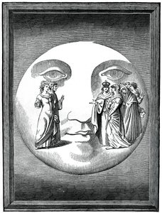 Dante a Beatrice transportováni na Měsíc, 16. století 1870 od Unbekannt