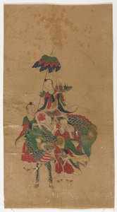 Daoist Immortal on a Kilin and Two Attendants, konec 19. století. od Unbekannt