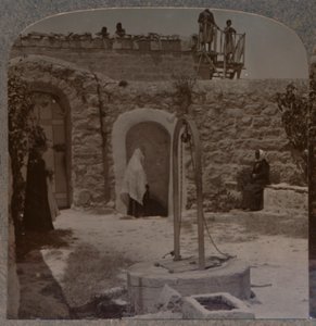 Davidsova studna na předměstí Betléma, kolem roku 1900 od Unbekannt