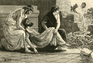 Smrt Pausanias, 1890. od Unbekannt