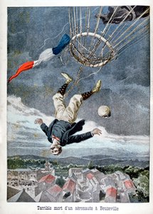 Smrt aeronauta nad Beuzeville, Francie, 1899 od Unbekannt