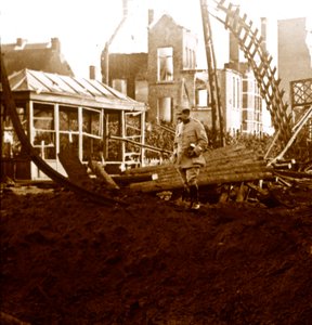 Stanice Deinze, Flandry, Belgie, c1914-c1918 od Unbekannt