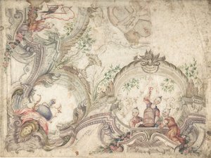 Design pro stropní dekoraci s Chinoiseries, 1725-75. od Unbekannt