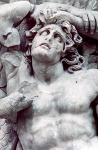Detail z Velkého vlysu Pergamonského oltáře, 180-159 př.nl od Unbekannt