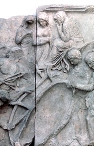 Detail z Velkého vlysu Pergamonského oltáře, 180-159 př.nl od Unbekannt