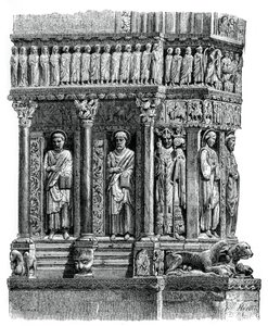 Detail portálu St Trophimus, Arles, 12. století, 1870 od Unbekannt