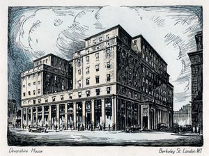 Devonshire House, Berkeley Street, Londýn, c1910-1929 od Unbekannt