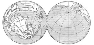 Diagram Země v období karbonu, 1922 od Unbekannt