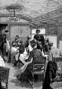 Jídelní vůz na Orient Express, c1885 od Unbekannt