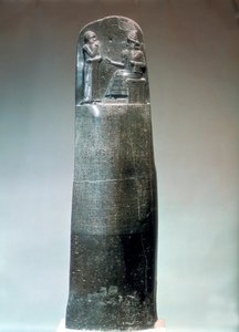 Dioritová stéla vepsaná zákony Hammurabi, 18. století před naším letopočtem od Unbekannt