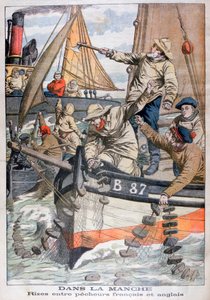 Spor mezi francouzskými a anglickými rybáři v kanálu La Manche, 1904 od Unbekannt