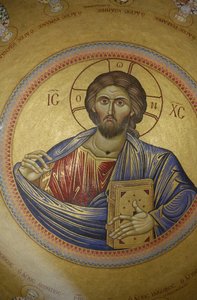 Kopule řecké pravoslavné církve Katholikon v kostele Božího hrobu, Jeruzalém, Izrael od Unbekannt