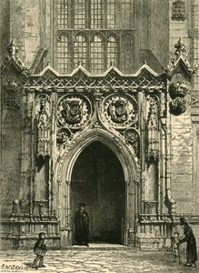 Doorway of Kings College Chapel, 1898. od Unbekannt