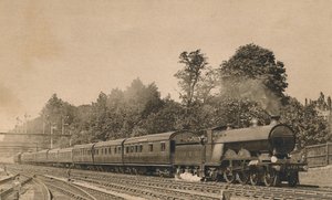 Down Brighton Express poblíž South Croydon. Motor 4-4-2, č. 421, c1920. od Unbekannt