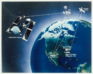 Kresba Hubbleova dalekohledu, 80. léta 20. století od Unbekannt